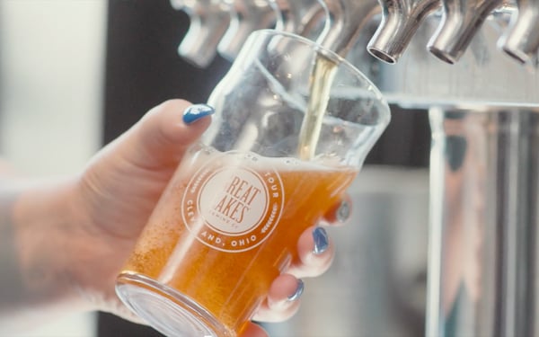 Great Lakes Brewing Company beer pour