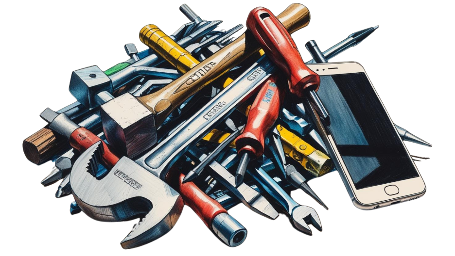 A pile of tools on a black background

AI-generated content may be incorrect.